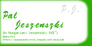 pal jeszenszki business card